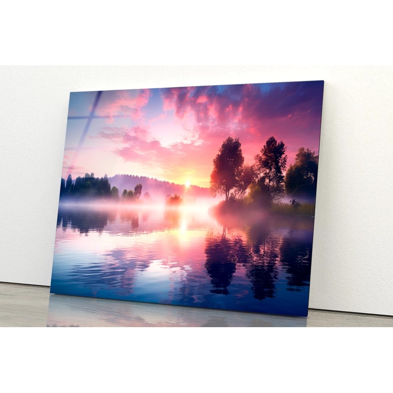 Forest Outdoor Scenery Sunrise Landscape  Acrylic Glass Print Tempered Glass Wall Art 100% Made in Australia Ready to Hang