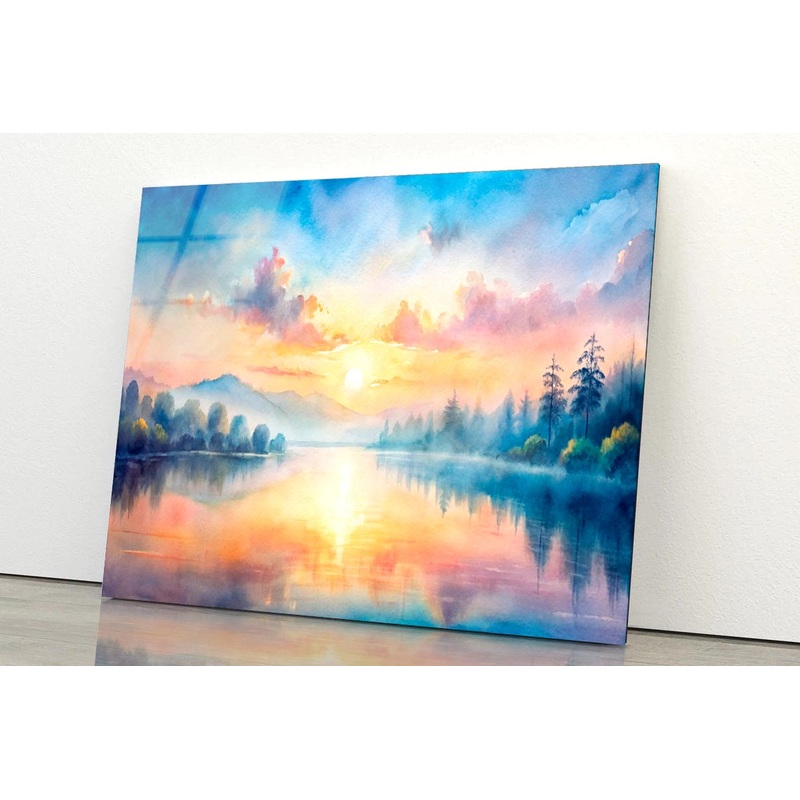 Small Island with Bare Trees  Acrylic Glass Print Tempered Glass Wall Art 100% Made in Australia Ready to Hang