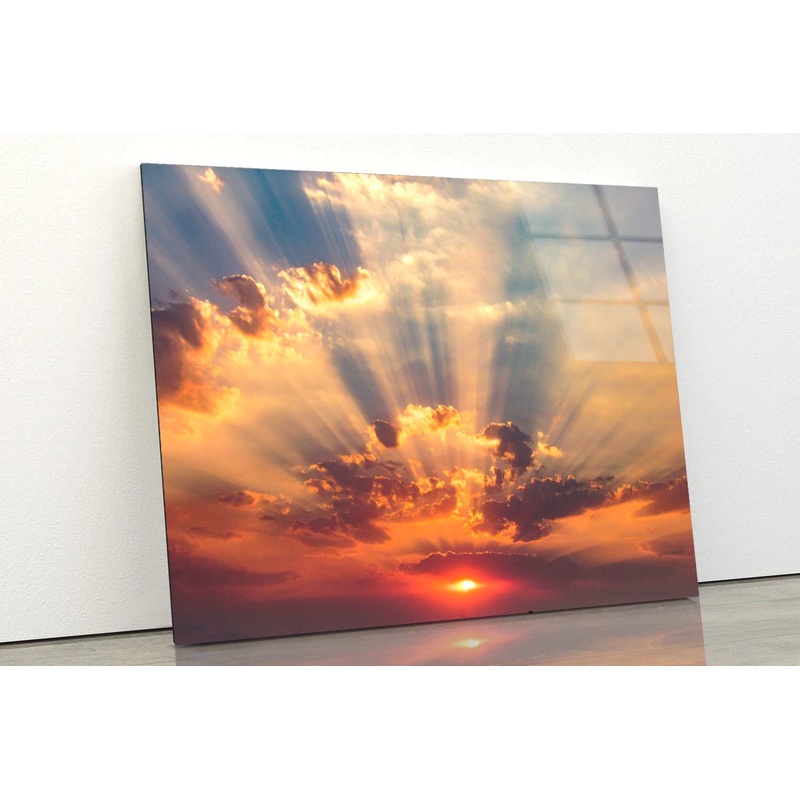 Spectacular Autumn Sunset, Incredible Cloud Acrylic Glass Print Tempered Glass Wall Art 100% Made in Australia Ready to Hang