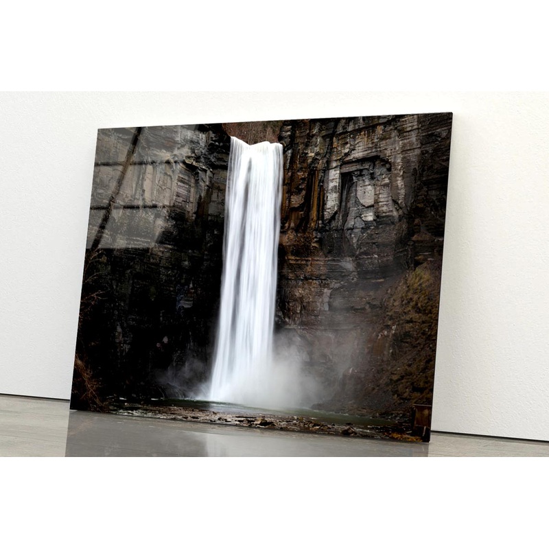 Taughannock Falls a Silky-Smooth Waterfall  Acrylic Glass Print Tempered Glass Wall Art 100% Made in Australia Ready to Hang