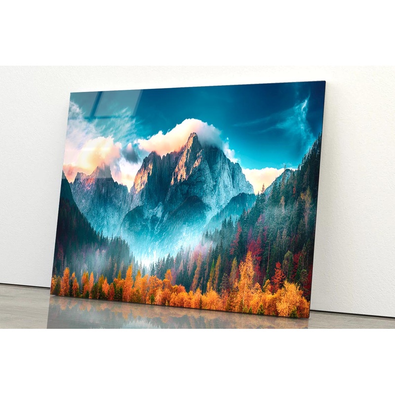 Triglav Mountain Peak at Sunrise  Acrylic Glass Print Tempered Glass Wall Art 100% Made in Australia Ready to Hang