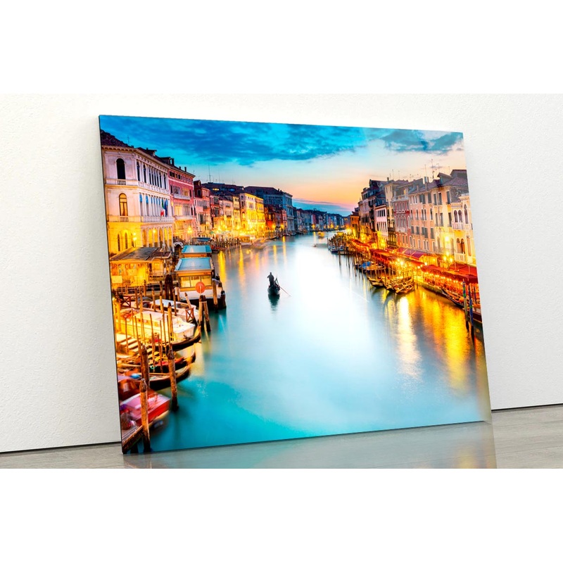 Venice, Canal Grande - Italy Acrylic Glass Print Tempered Glass Wall Art 100% Made in Australia Ready to Hang