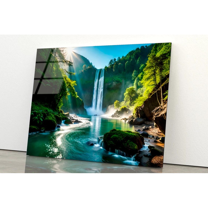 Waterfall In Plitvice National Park  Acrylic Glass Print Tempered Glass Wall Art 100% Made in Australia Ready to Hang