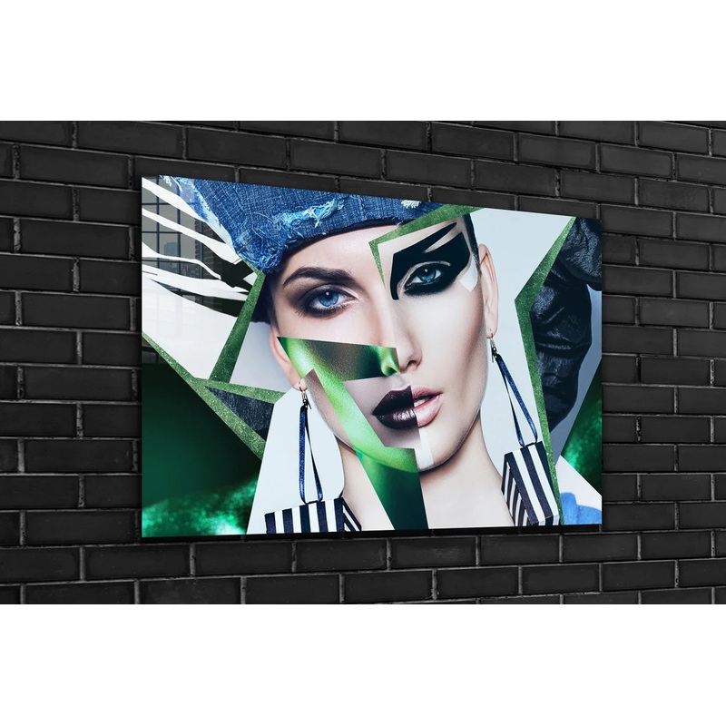 Abstract Woman 3D Art Print Tempered Glass Wall Art 100% Made in Australia Ready to Hang