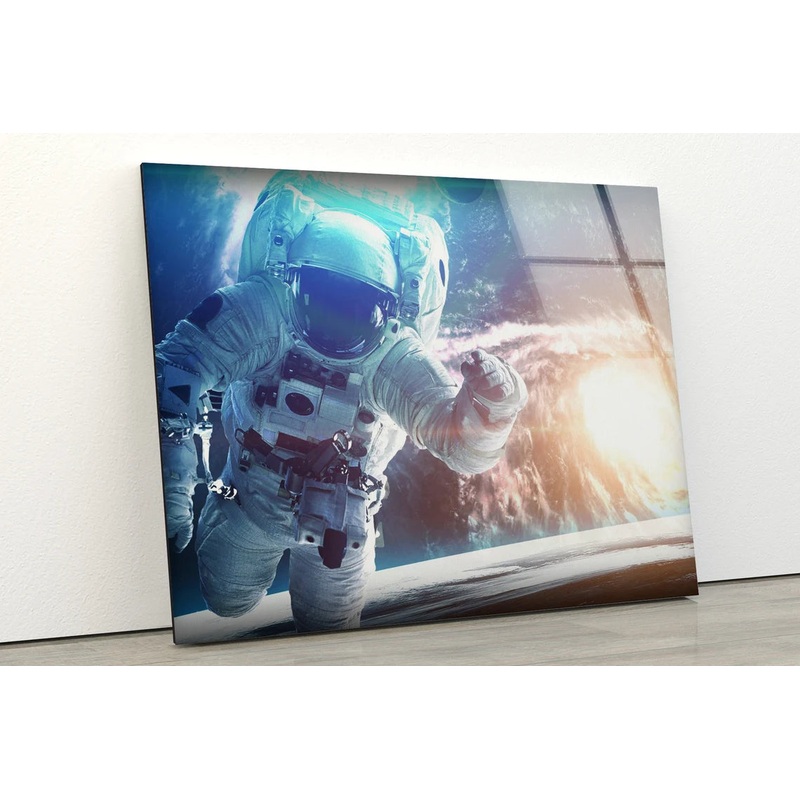 Astronaut Photograph Acrylic Glass Print Tempered Glass Wall Art 100% Made in Australia Ready to Hang