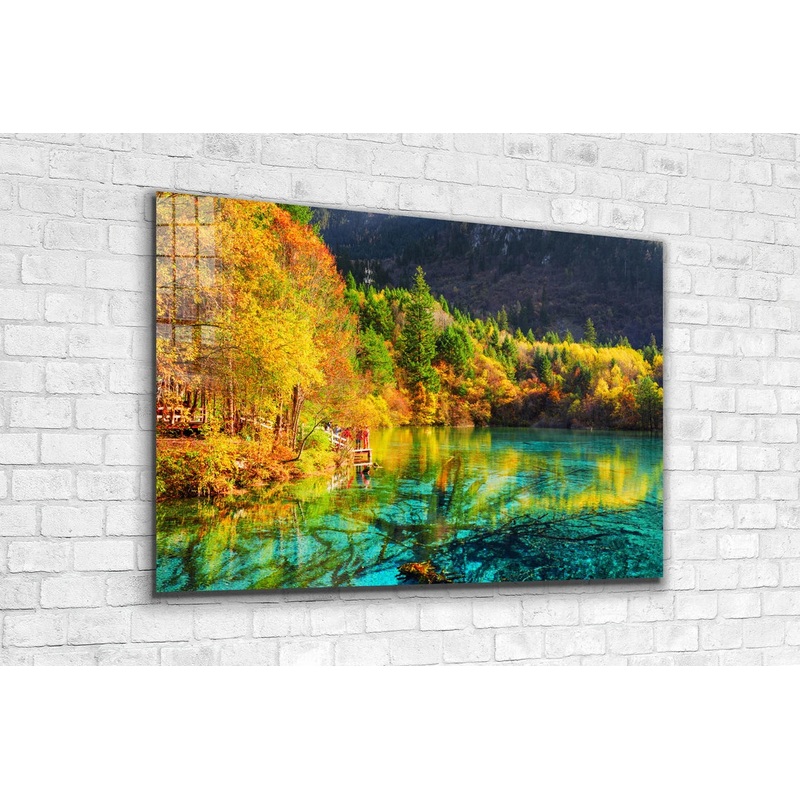 Autumn Nature Scenery Print Tempered Glass Wall Art 100% Made in Australia Ready to Hang