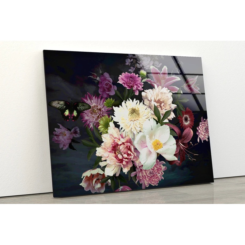 Colorful Flower Bunch Photograph Acrylic Glass Print Tempered Glass Wall Art 100% Made in Australia Ready to Hang