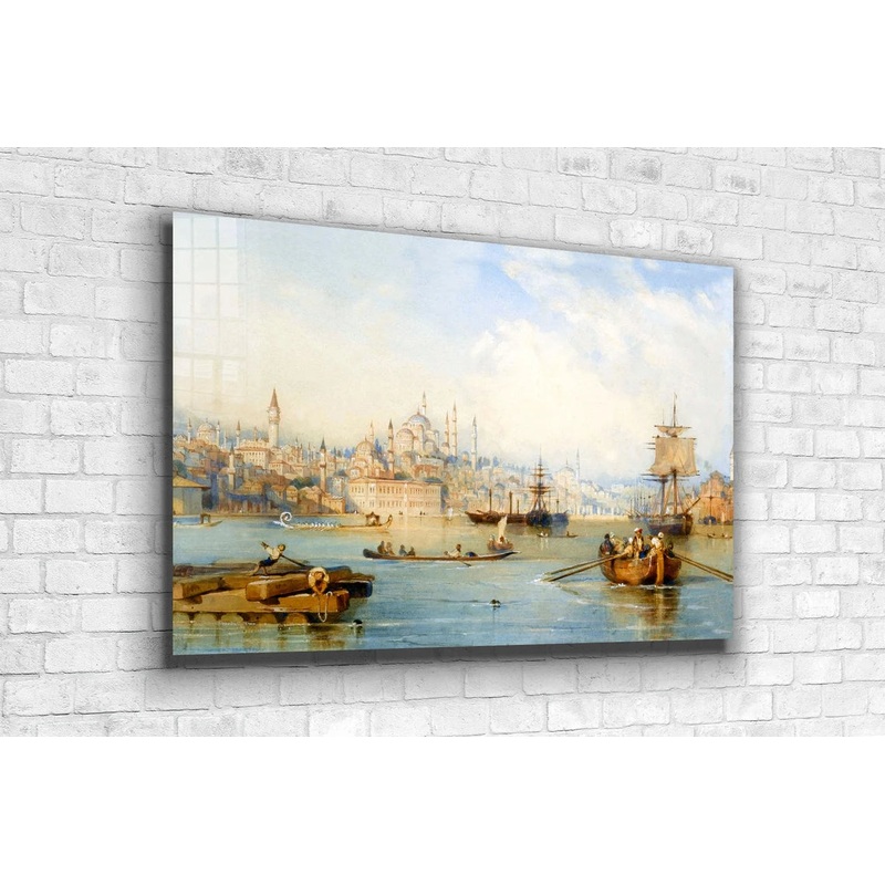 Constantinople Painting Print Tempered Glass Wall Art 100% Made in Australia Ready to Hang