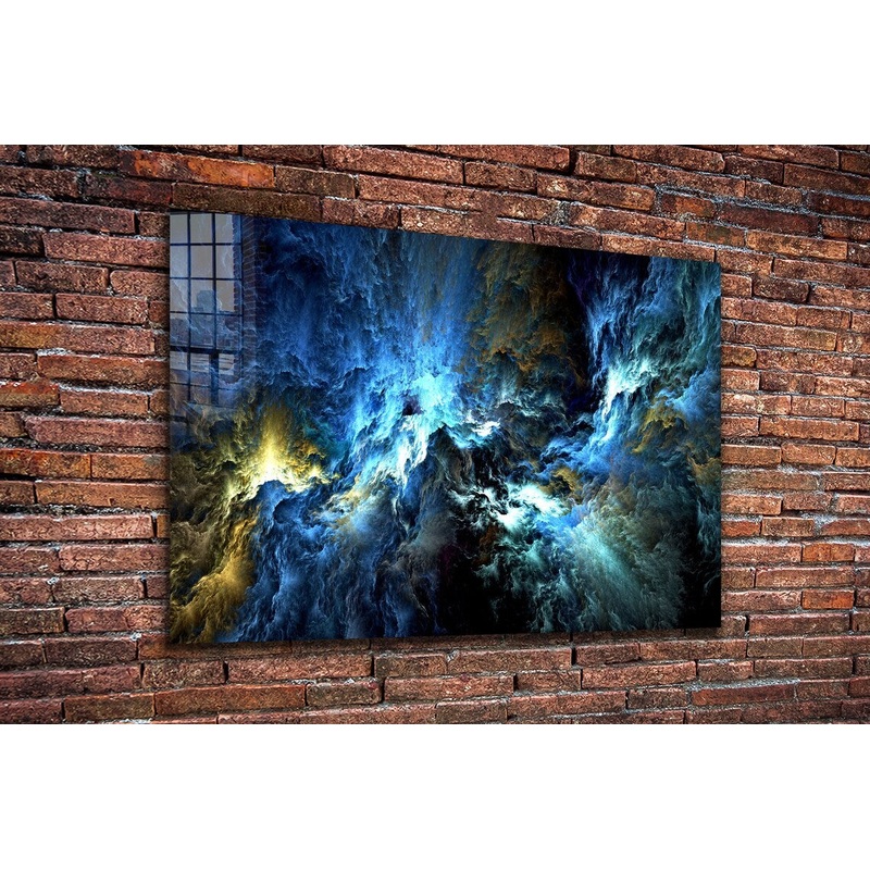 Cosmic Storm Abstract Print Tempered Glass Wall Art 100% Made in Australia Ready to Hang