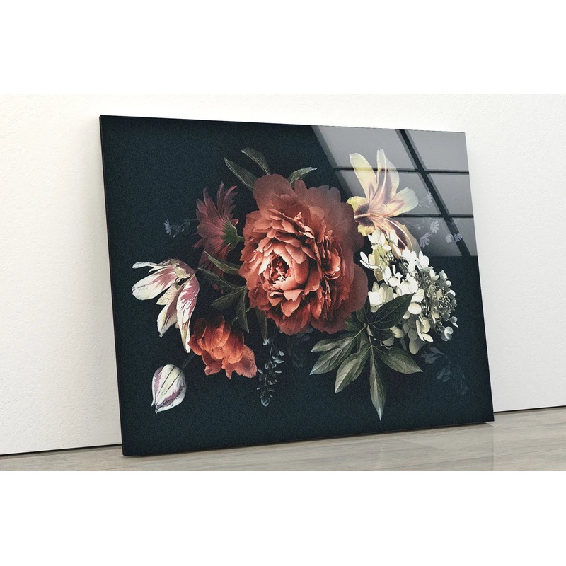 Rose Flowers Bunch Closeup Photograph Acrylic Glass Print Tempered Glass Wall Art 100% Made in Australia Ready to Hang