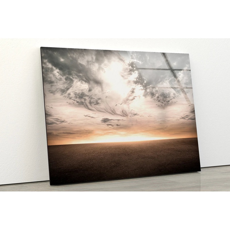 Sky Sunset View Photograph Acrylic Glass Print Tempered Glass Wall Art 100% Made in Australia Ready to Hang