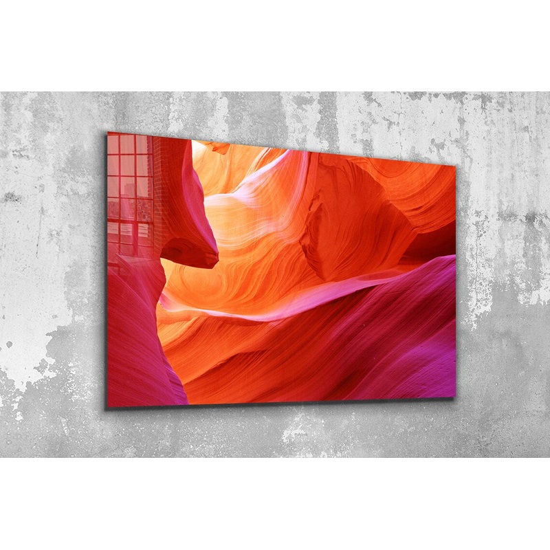 Antelope Canyon View Print Tempered Glass Wall Art 100% Made in Australia Ready to Hang