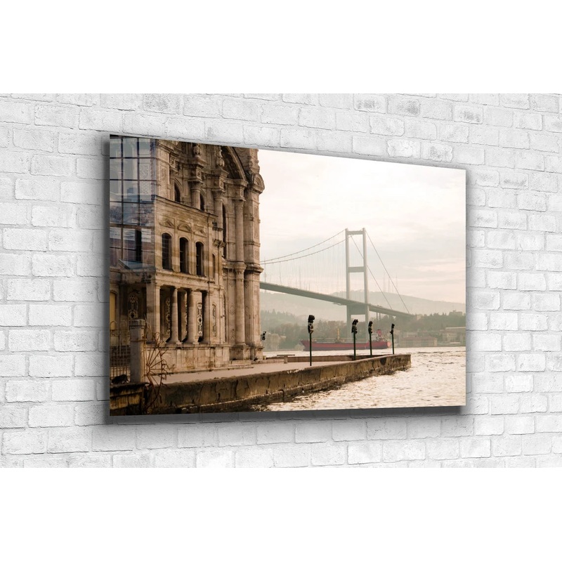 Bridge Beach View Print Tempered Glass Wall Art 100% Made in Australia Ready to Hang
