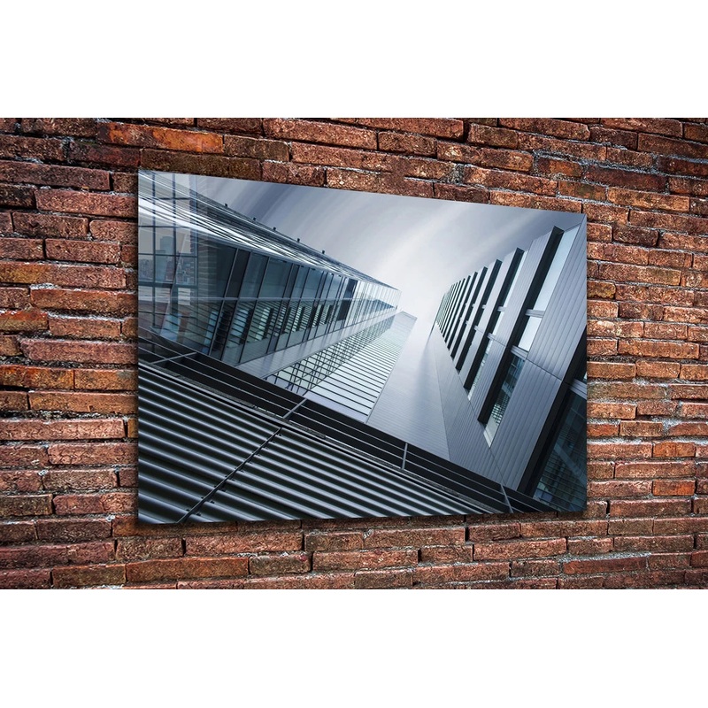 Building Below View Print Tempered Glass Wall Art 100% Made in Australia Ready to Hang