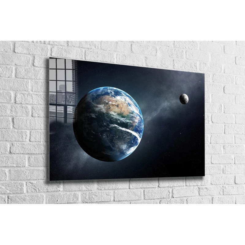 Earth & Space Digital Print Tempered Glass Wall Art 100% Made in Australia Ready to Hang