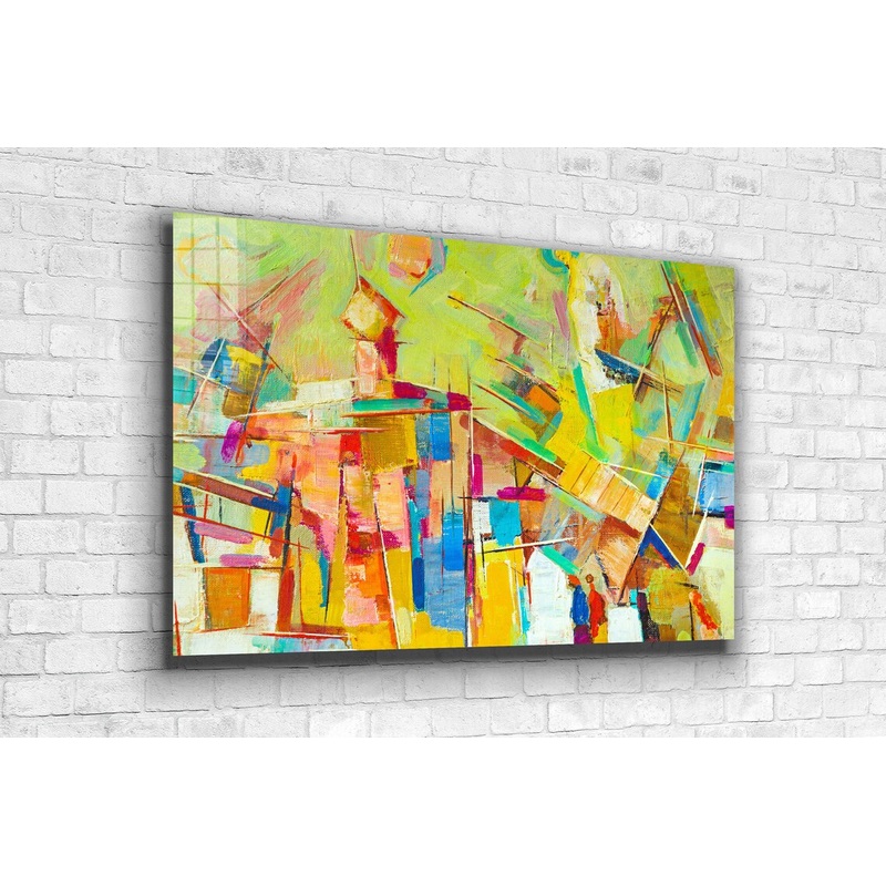 Geometric Patterns Print Tempered Glass Wall Art 100% Made in Australia Ready to Hang