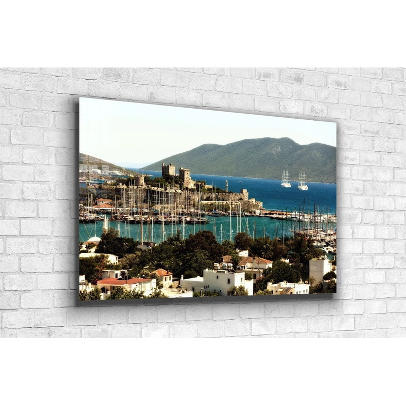 Port Seaside View Print Tempered Glass Wall Art 100% Made in Australia Ready to Hang