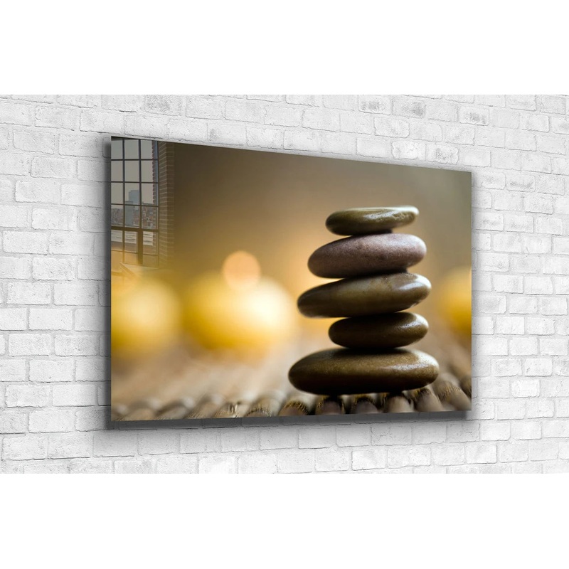 Stones Closeup View Print Tempered Glass Wall Art 100% Made in Australia Ready to Hang