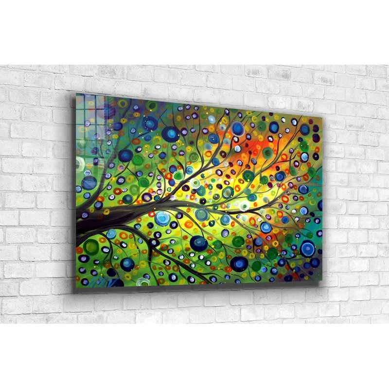 Tree Digital 3D Design Print Tempered Glass Wall Art 100% Made in Australia Ready to Hang