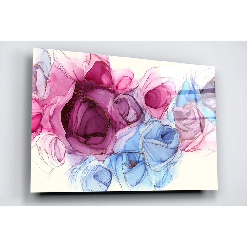 Abstract Art Flowers Acrylic Glass Print Tempered Glass Wall Art 100% Made in Australia Ready to Hang