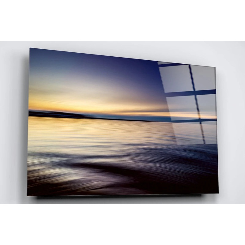 Abstract Ocean Minimalist Acrylic Glass Print Tempered Glass Wall Art 100% Made in Australia Ready to Hang