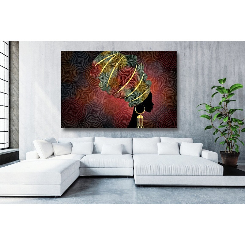 African Headdress Acrylic Glass Print Tempered Glass Wall Art 100% Made in Australia Ready to Hang