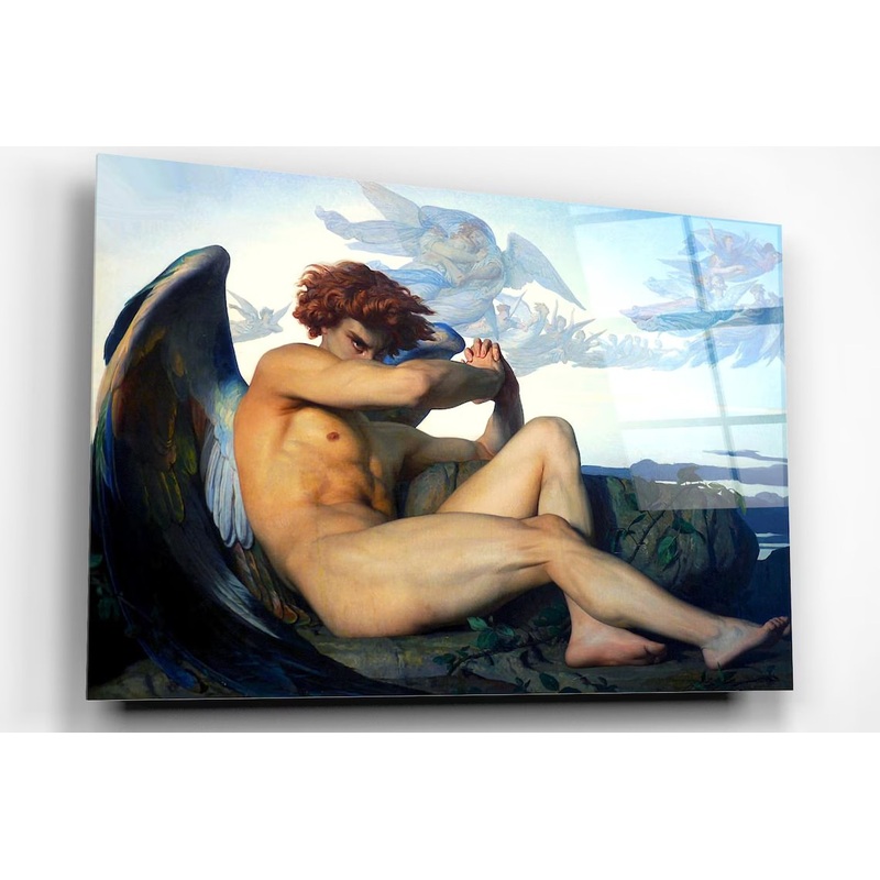 Alexandre Cabanel, Fallen Angel Acrylic Glass Print Tempered Glass Wall Art 100% Made in Australia Ready to Hang