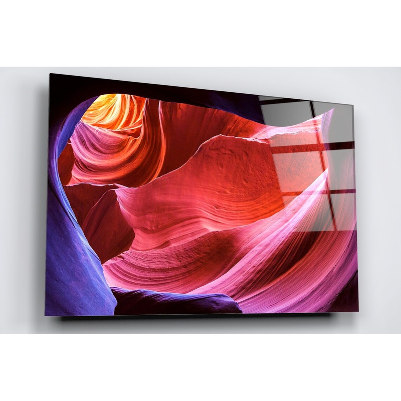 Arizona Antelope Canyon Acrylic Glass Print Tempered Glass Wall Art 100% Made in Australia Ready to Hang