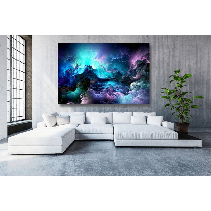 Blue Abstract Art Acrylic Glass Print Tempered Glass Wall Art 100% Made in Australia Ready to Hang