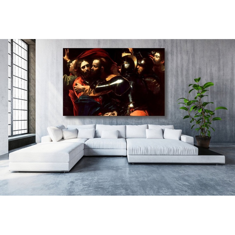 Caravaggio, The Taking Of Christ Acrylic Glass Print Tempered Glass Wall Art 100% Made in Australia Ready to Hang