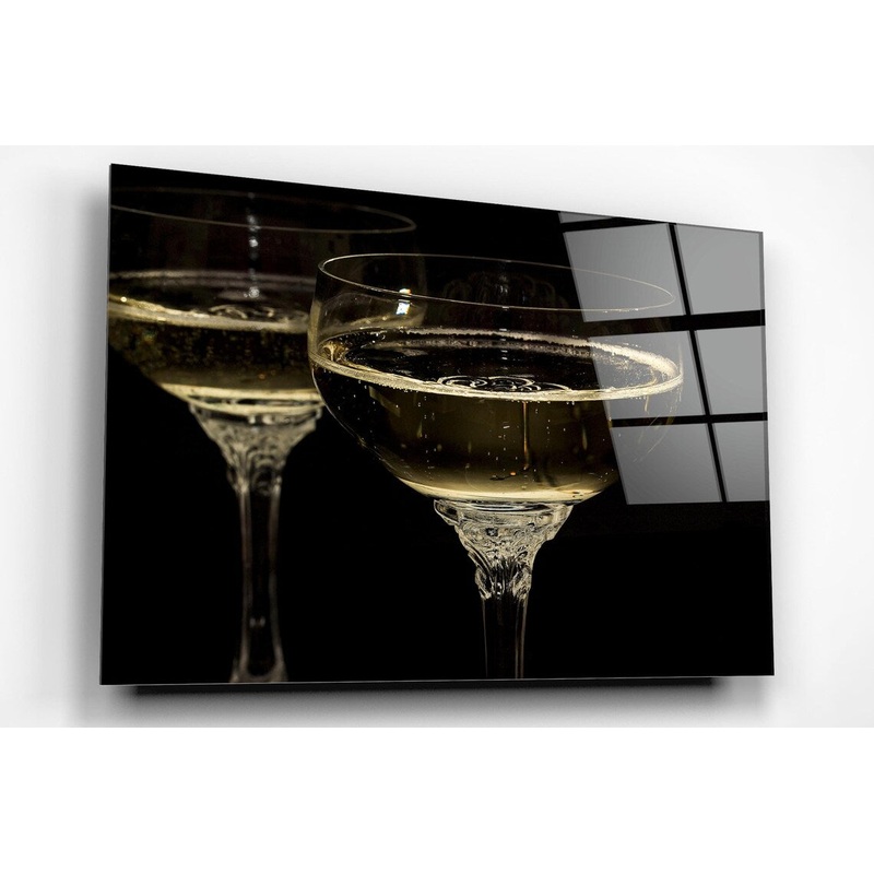 Champagne Glass Acrylic Glass Print Tempered Glass Wall Art 100% Made in Australia Ready to Hang