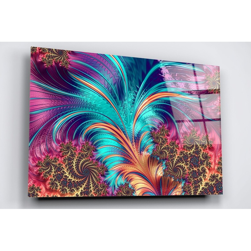 Colorful Abstract Art Acrylic Glass Print Tempered Glass Wall Art 100% Made in Australia Ready to Hang