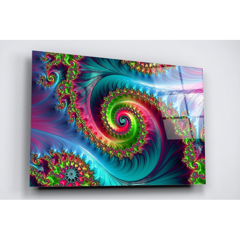 Colorful Abstract Design Art Acrylic Glass Print Tempered Glass Wall Art 100% Made in Australia Ready to Hang