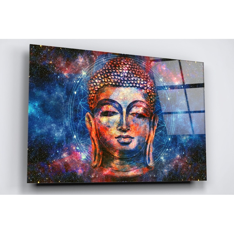 Colorful Buddha Acrylic Glass Print Tempered Glass Wall Art 100% Made in Australia Ready to Hang