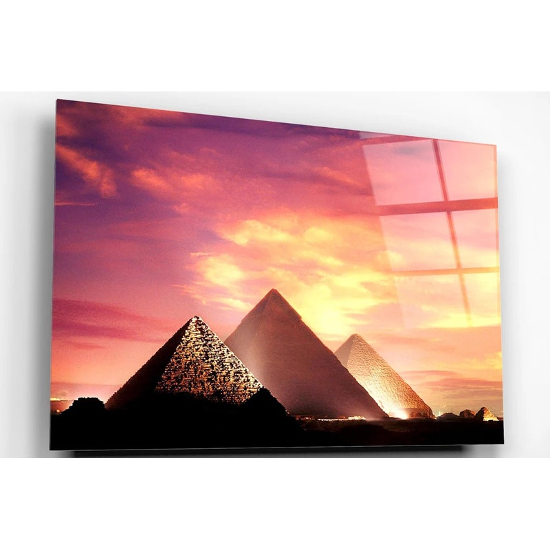 Egyptian Pyramids Acrylic Glass Print Tempered Glass Wall Art 100% Made in Australia Ready to Hang