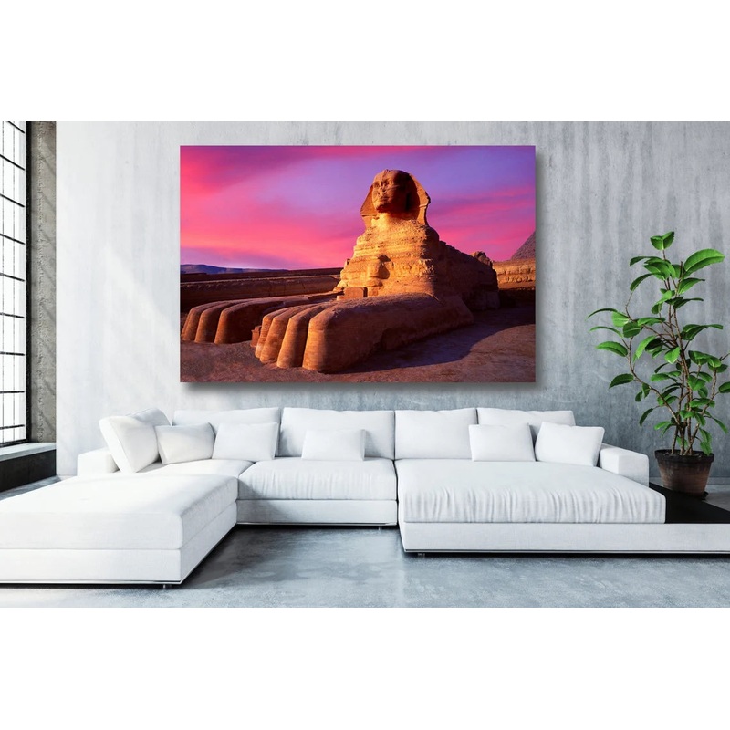 Egyptian Sphinx Acrylic Glass Print Tempered Glass Wall Art 100% Made in Australia Ready to Hang