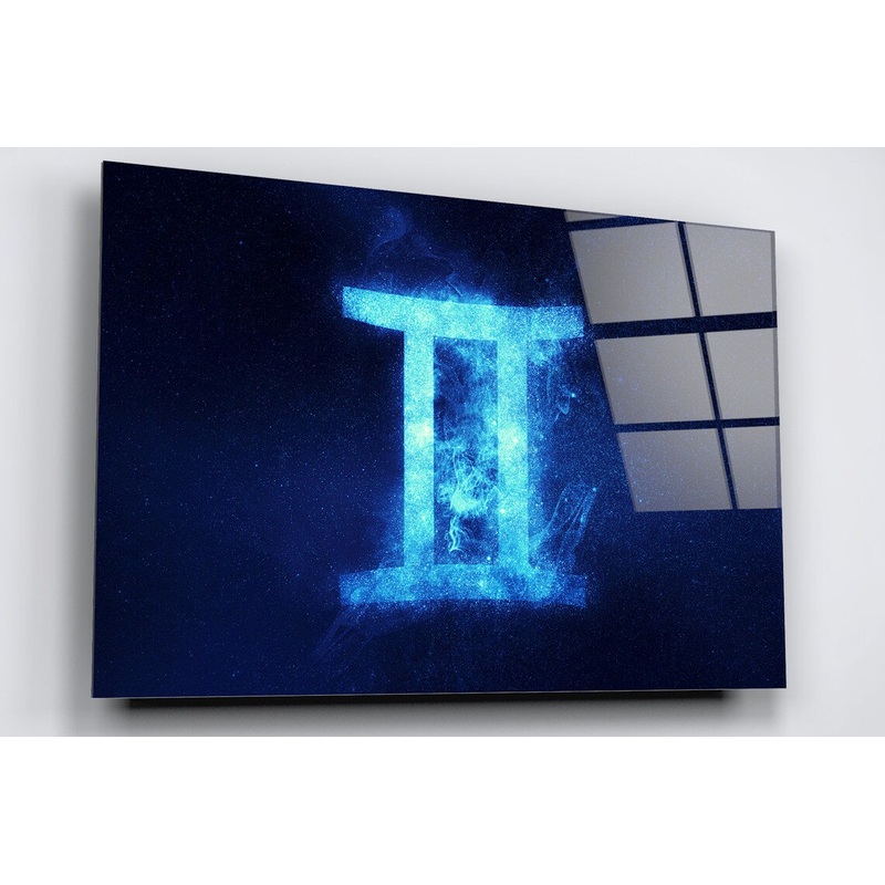 Gemini Zodiac Acrylic Glass Print Tempered Glass Wall Art 100% Made in Australia Ready to Hang