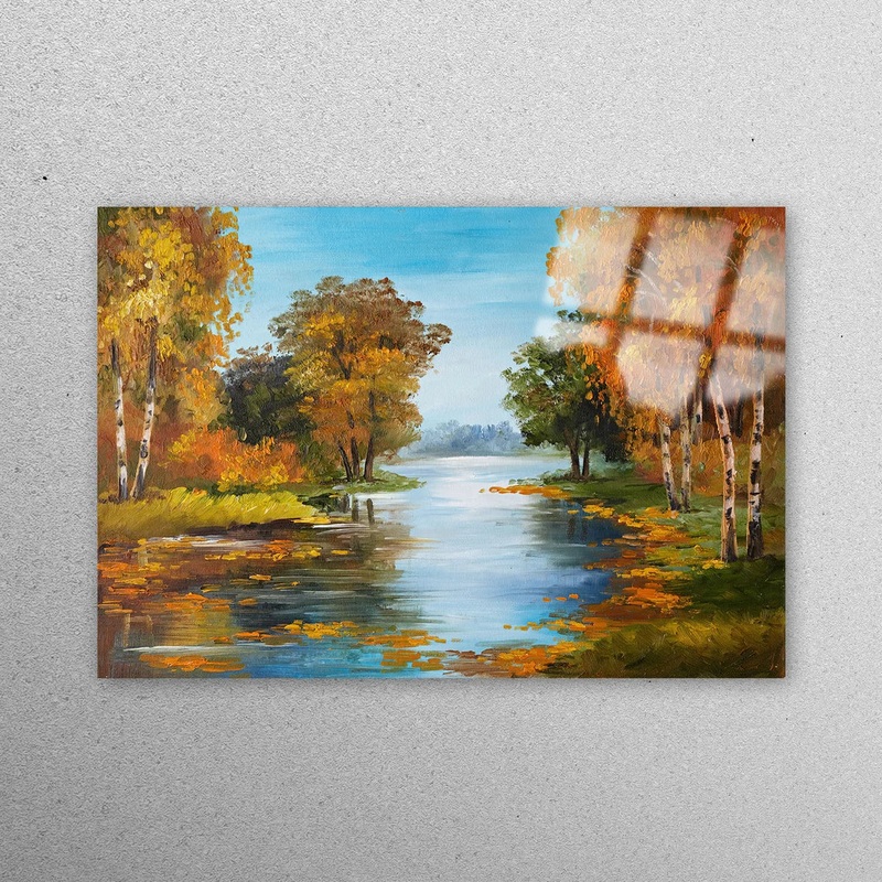Autumn Painting Acrylic Glass Print Tempered Glass Wall Art 100% Made in Australia Ready to Hang