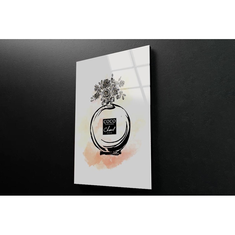 Black Shade Perfume 3D Design Acrylic Glass Print Tempered Glass Wall Art 100% Made in Australia Ready to Hang