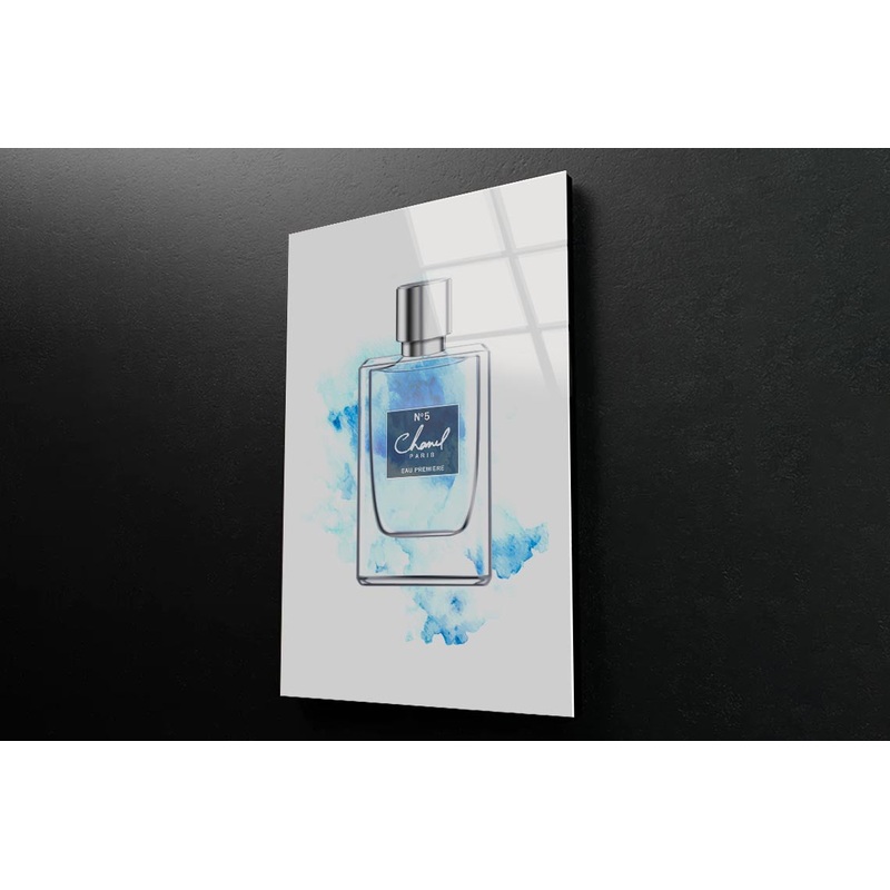 Blue Shade Perfume 3D Design Acrylic Glass Print Tempered Glass Wall Art 100% Made in Australia Ready to Hang