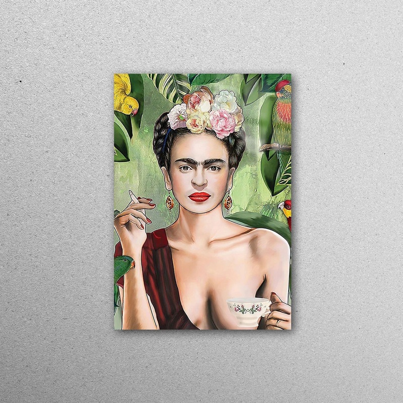 Frida Kahlo Tea Cup Acrylic Glass Print Tempered Glass Wall Art 100% Made in Australia Ready to Hang