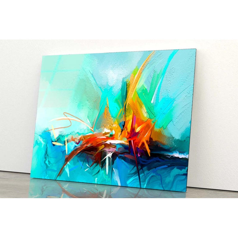 Abstract Colorful Acrylic Glass Print Tempered Glass Wall Art 100% Made in Australia Ready to Hang