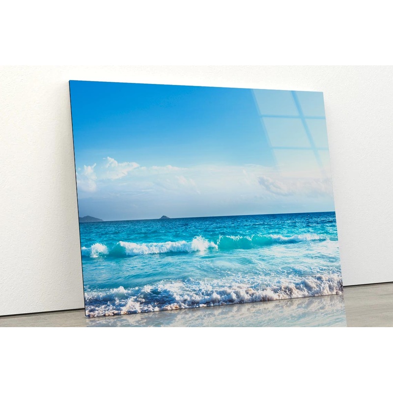 Amazing Sea Waves Acrylic Glass Print Tempered Glass Wall Art 100% Made in Australia Ready to Hang