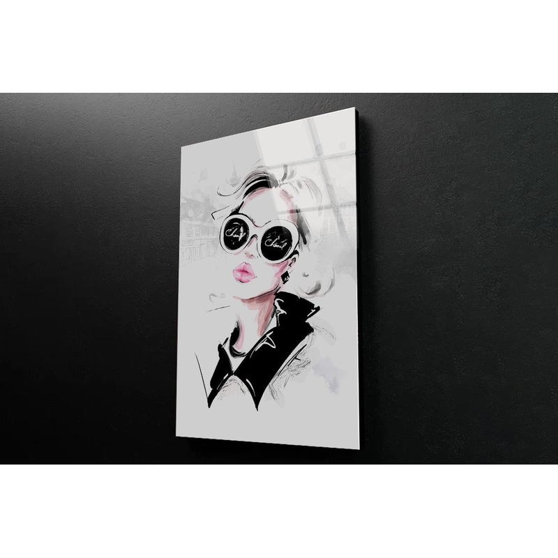 B&W Fashion Art 3D Design Acrylic Glass Print Tempered Glass Wall Art 100% Made in Australia Ready to Hang