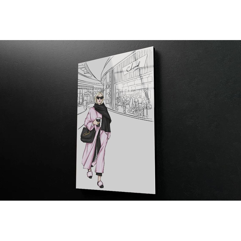 B&W Fashion Store 3D Design Acrylic Glass Print Tempered Glass Wall Art 100% Made in Australia Ready to Hang