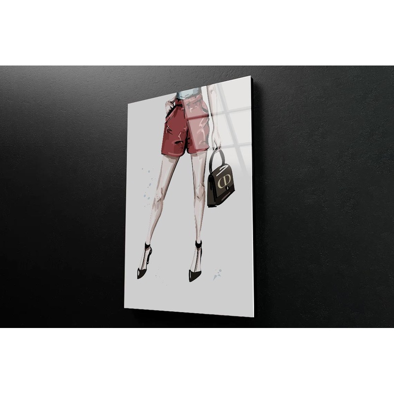 Black Heels 3D Design Acrylic Glass Print Tempered Glass Wall Art 100% Made in Australia Ready to Hang