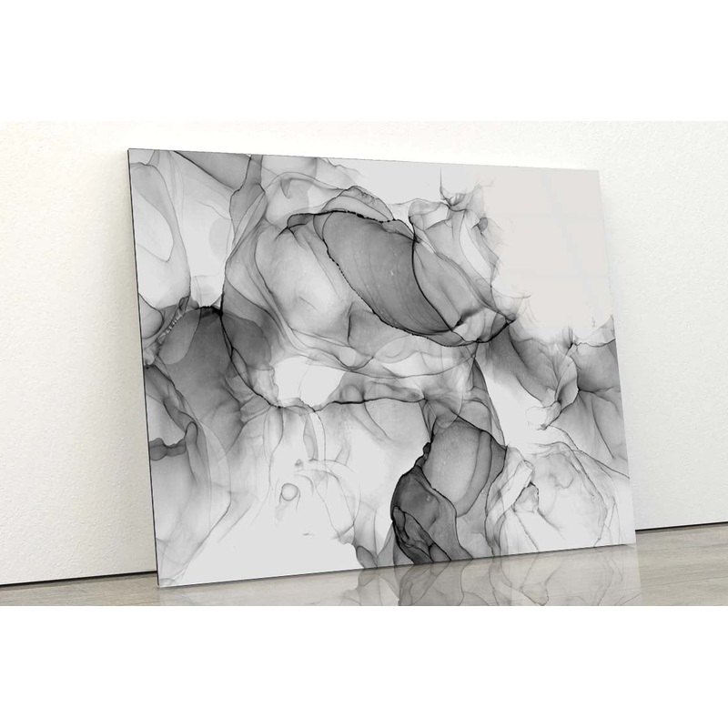 Black & White Abstract Acrylic Glass Print Tempered Glass Wall Art 100% Made in Australia Ready to Hang
