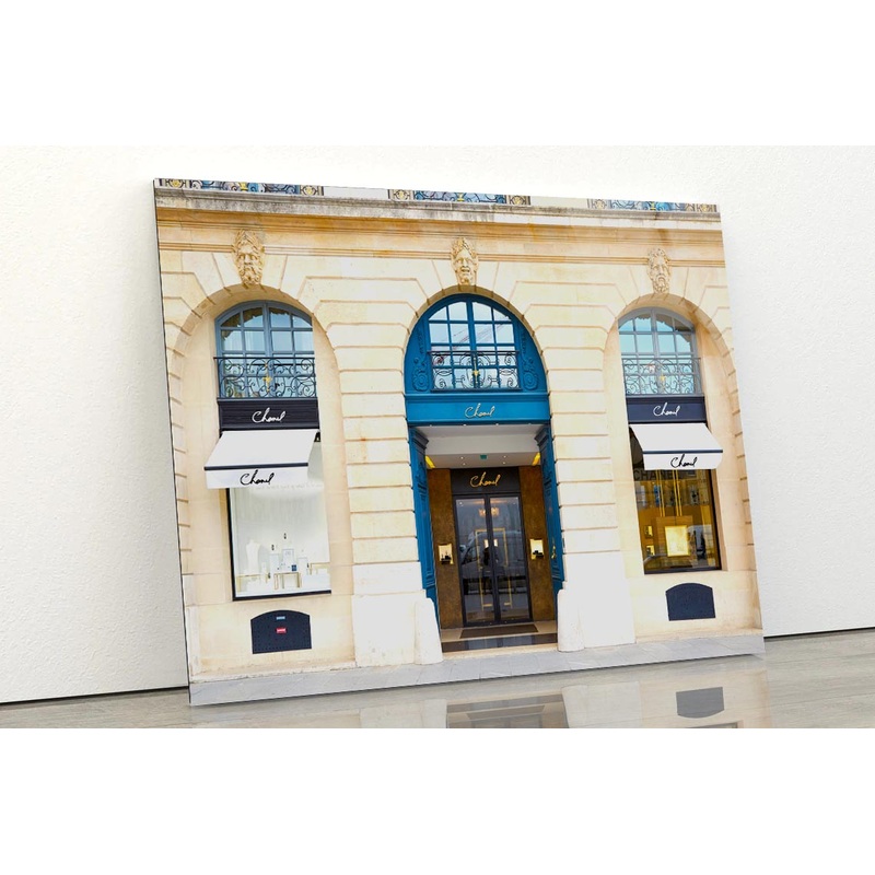 Blue Brown Luxury Fashion Store Acrylic Glass Print Tempered Glass Wall Art 100% Made in Australia Ready to Hang