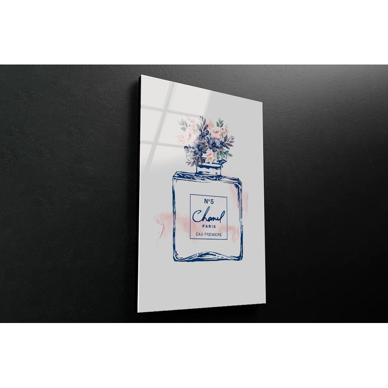Blue Pink Perfume 3D Design Acrylic Glass Print Tempered Glass Wall Art 100% Made in Australia Ready to Hang