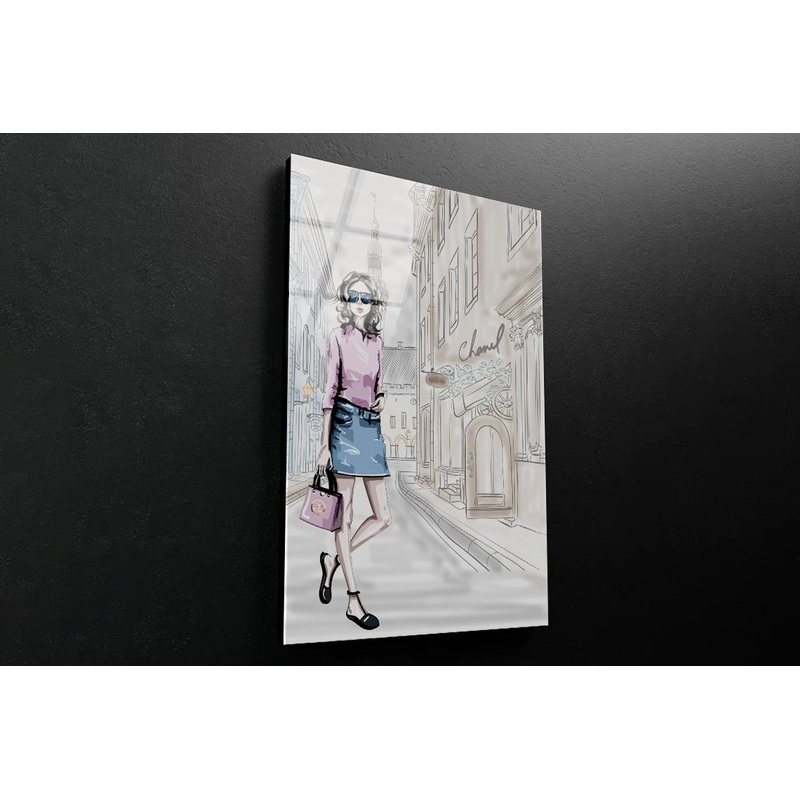 Brown Fashion Store 3D Design Acrylic Glass Print Tempered Glass Wall Art 100% Made in Australia Ready to Hang